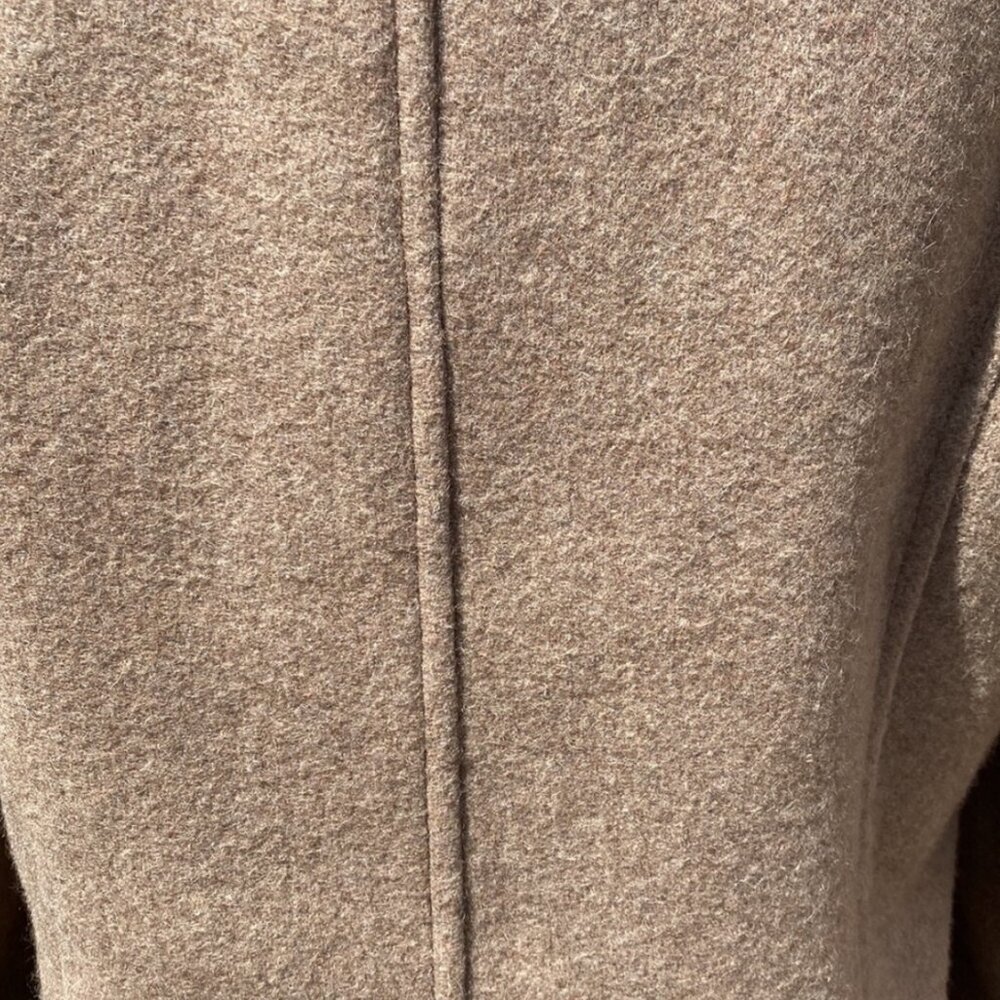 Vintage Laurentian Wool Coat Made in Canada | Faux Fur Collar Pea Coat - Picture 7 of 9